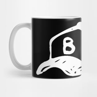 Letter B Hat Doodle White Mug